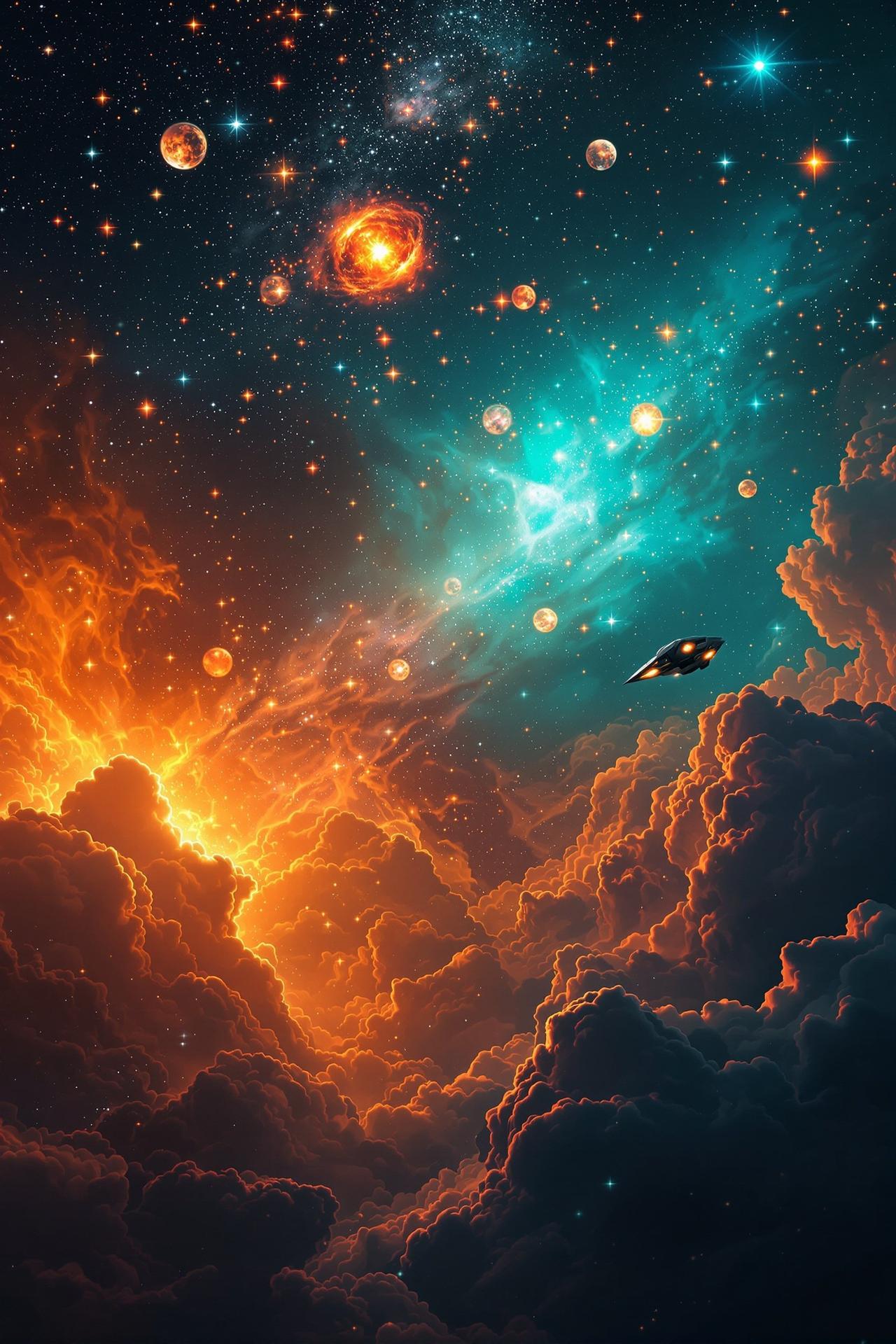 萱萱影视独家呈现电影《星际回响》高清海报,科幻冒险巨制